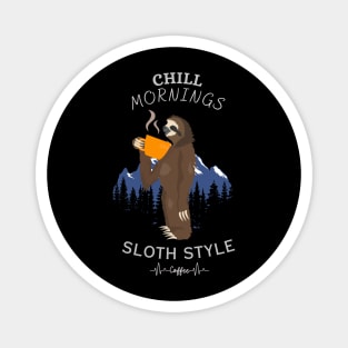 Chill morning sloth style Coffee Magnet